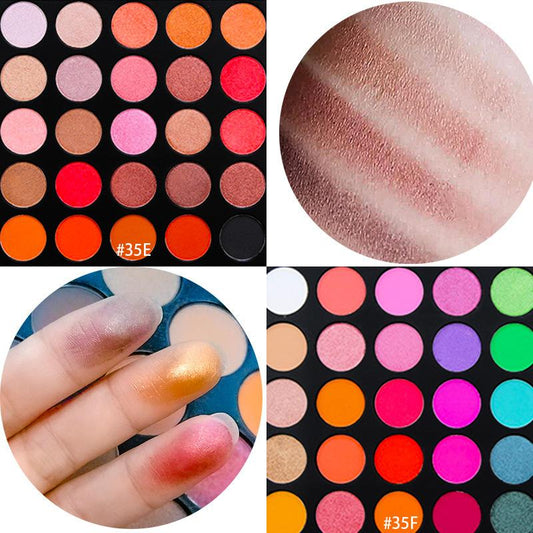 ES11 35 Color Eye Shadow Makeup Shimmer Matte Earth Color Eye Shadow Plate Ins Sequins Glitter Beauty Wholesale