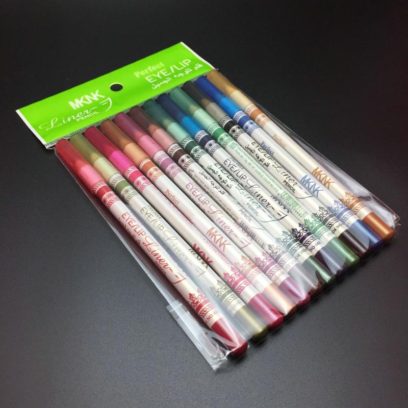 EL07 12 Color Mousse Eye Shadow Glue Pen Eyebrow Pencil Eyeliner Lip Liner Highlight Stick Set