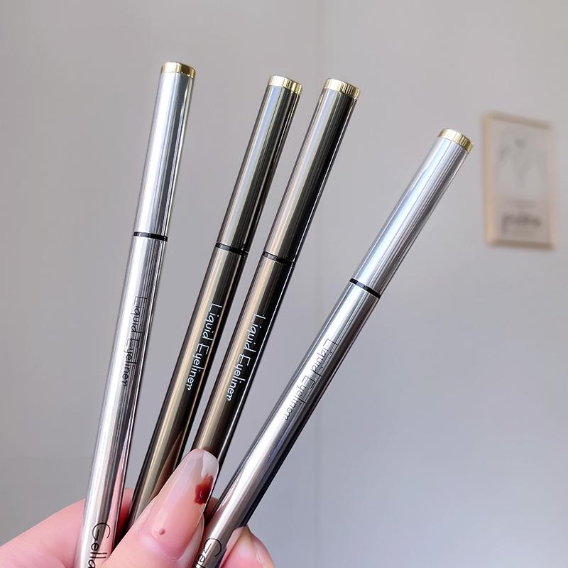 EL10 Small Silver Tube String Color Liquid Eyeliner Naturally Waterproof Quick-Drying Not Easy to Smudge Simulation Lower Eyelash Eyeliner