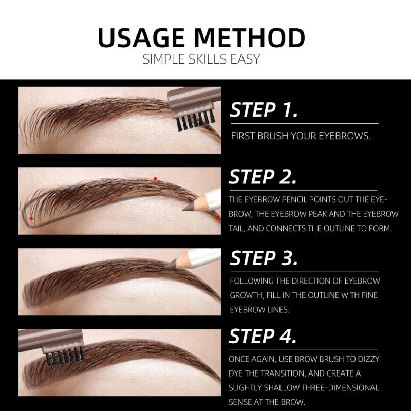 Eb03 Menow Miele P135 Eyebrow Pencil Fine Eyebrow Five Colors Distinct Look Makeup