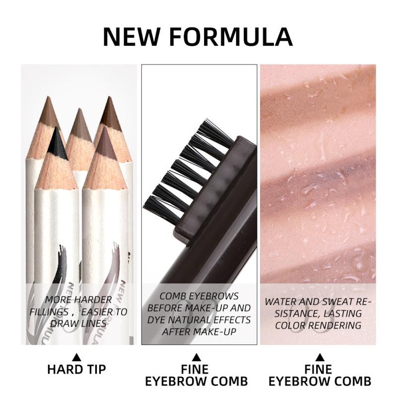 Eb03 Menow Miele P135 Eyebrow Pencil Fine Eyebrow Five Colors Distinct Look Makeup