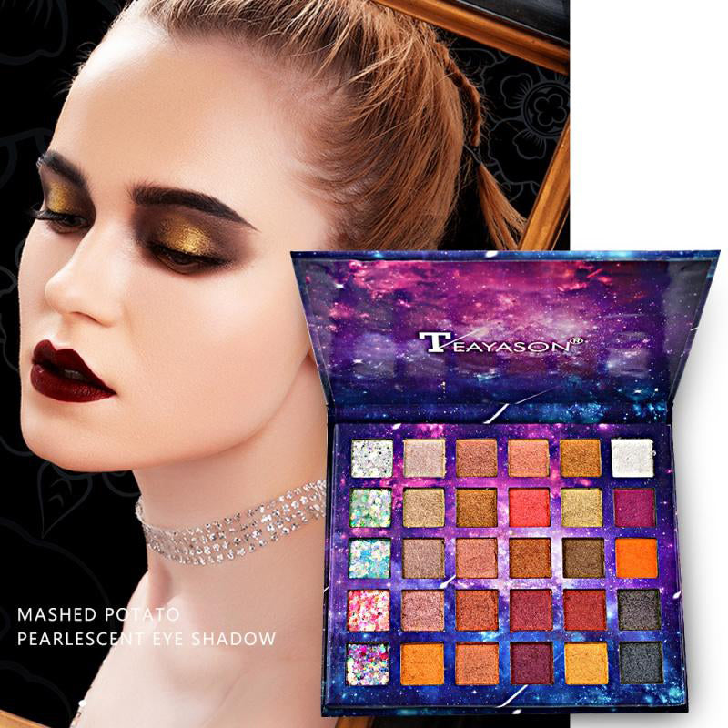 ES07 Sequin Gel Eye Shadow Shimmering Powder Shimmer Pearlescent Wet Mashed Potatoes Eye Shadow Not Easy to Makeup Multicolor Eye Shadow Plate