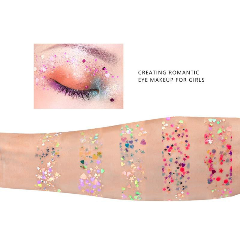 ES07 Sequin Gel Eye Shadow Shimmering Powder Shimmer Pearlescent Wet Mashed Potatoes Eye Shadow Not Easy to Makeup Multicolor Eye Shadow Plate