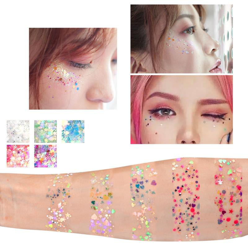 ES07 Sequin Gel Eye Shadow Shimmering Powder Shimmer Pearlescent Wet Mashed Potatoes Eye Shadow Not Easy to Makeup Multicolor Eye Shadow Plate
