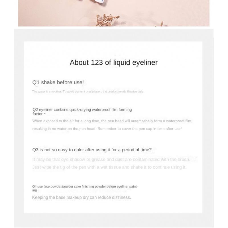 EL14 Eyeliner Not Smudge Ultra-Fine Waterproof Long-Lasting Brown White Color Liquid Eyeliner