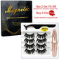 4 Pairs 5 Magnetic Eyelashes Eyeliner Tweezers Set 3D Mink Eyelashes