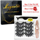 4 Pairs 5 Magnetic Eyelashes Eyeliner Tweezers Set 3D Mink Eyelashes