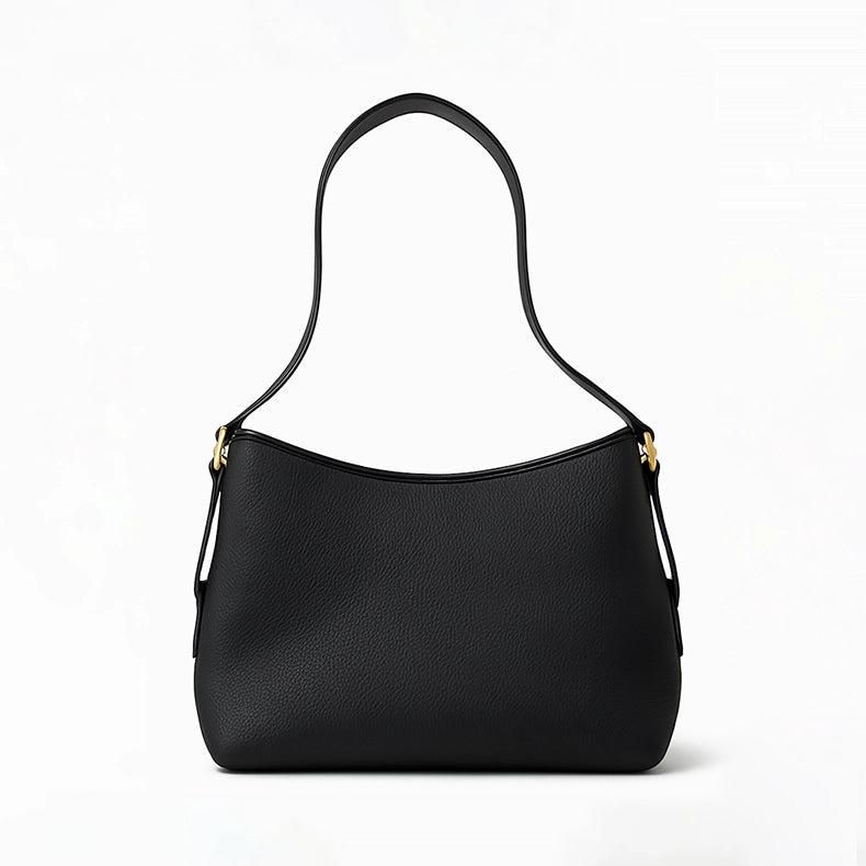 Effortless Elegance: Minimalist Pebbled Leather Hobo Bag