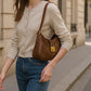 Mini Hobo Lock Bag in Vintage Brown – Shoulder & Underarm Carry