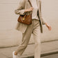 Mini Hobo Lock Bag in Vintage Brown – Shoulder & Underarm Carry