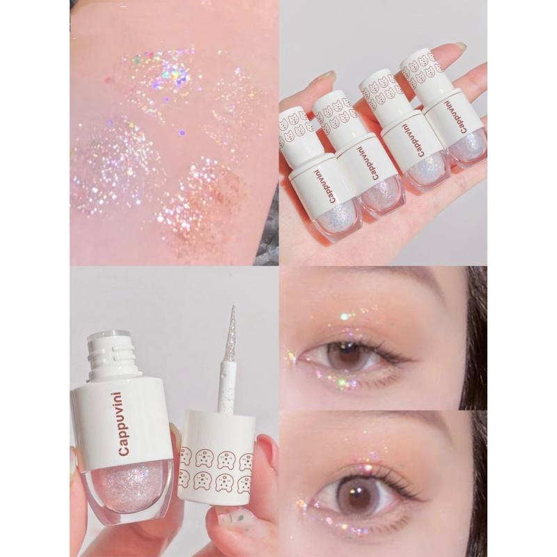 Es02 Starry Liquid Eye Shadow Bear Bowling Sequins Glitter Student Mermaid Pearl Tears