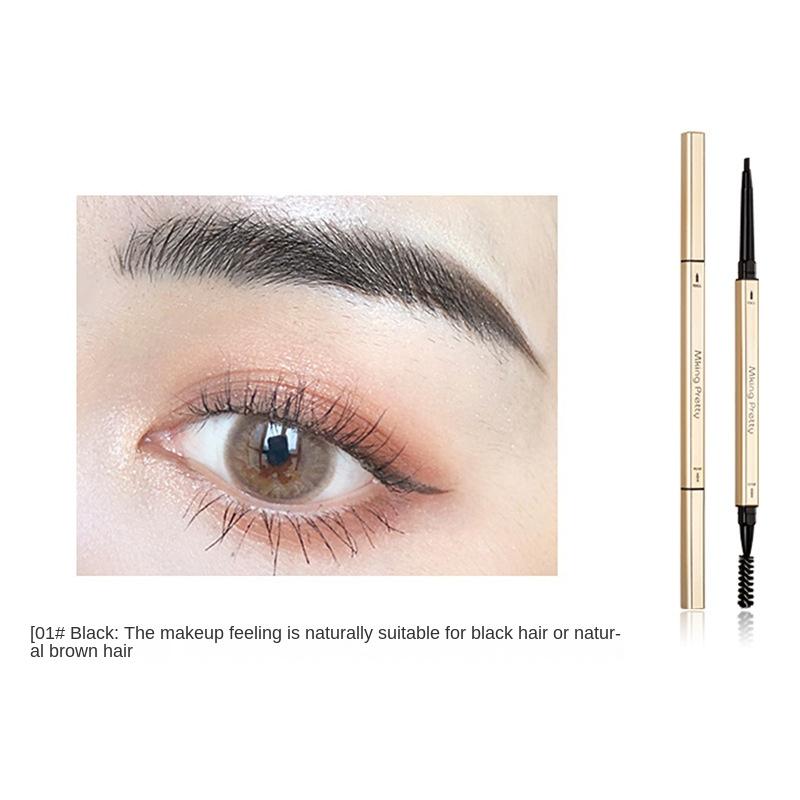 EB07 Small Gold Chopsticks Eyebrow Pencil Girls Double Head Extremely Thin Beginner Thrush Beauty Makeup Gold Bar Makeup