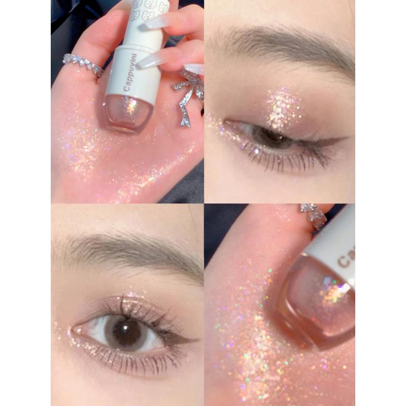 Es02 Starry Liquid Eye Shadow Bear Bowling Sequins Glitter Student Mermaid Pearl Tears