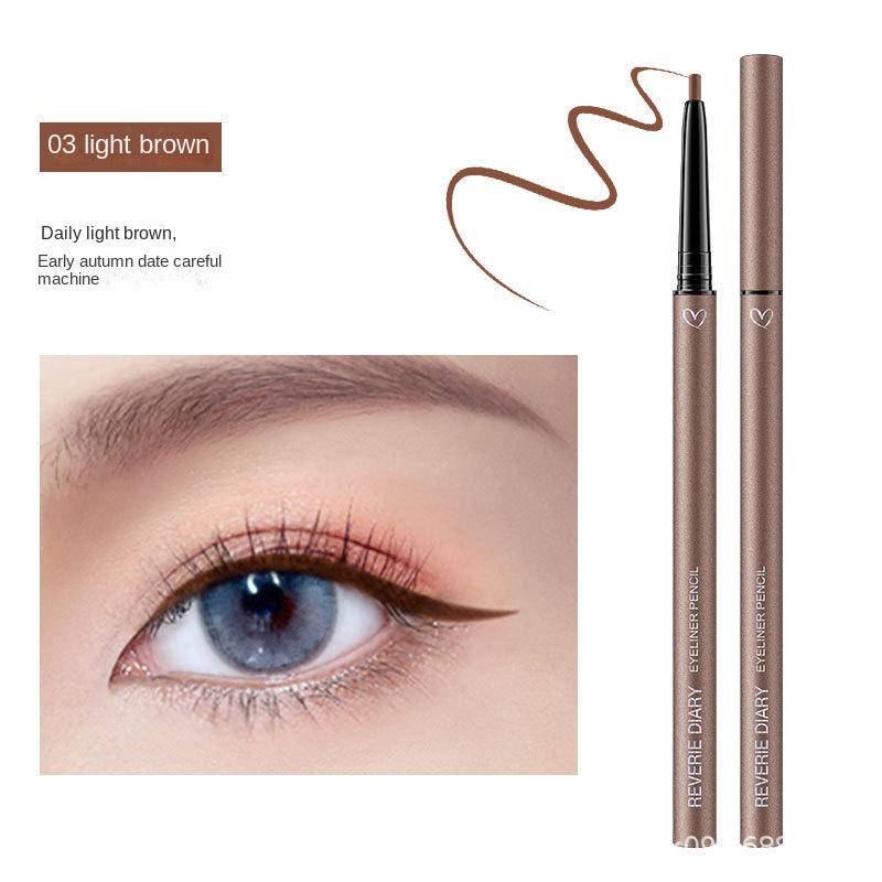 EL13 Eyeliner Spinning Fine Brown Not Easy to Smudge Eyebrow and Eye Dual-Use Makeup Eyeliner Beginner