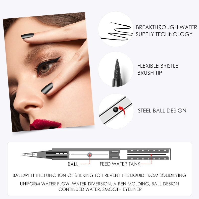 EC2BE(0108) Professional Liquid Eyeliner Pen Smooth Waterproof Eye Liner Pencil