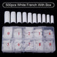 500pcs Fake Nails French Manicure Acrylic False Nails