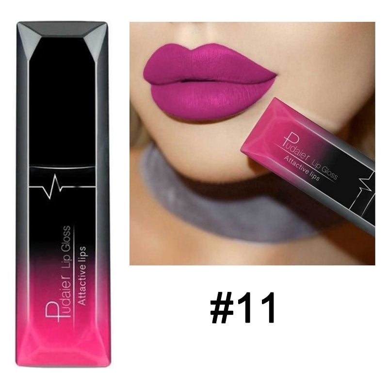 Waterproof Nude Matte Velvet Glossy Lip Gloss 21 Colors Women Fashion