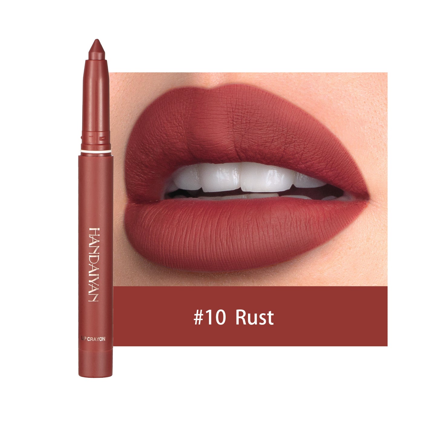 LS06 Not Easy to Fade No Stain on Cup Lipstick Pen Matte Lip Liner Dual-Use Lipstick