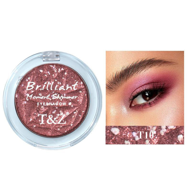 Es06 Eye Shadow Shimmering Powder Shimmer Thin and Glittering Long Lasting Smear-Proof Makeup