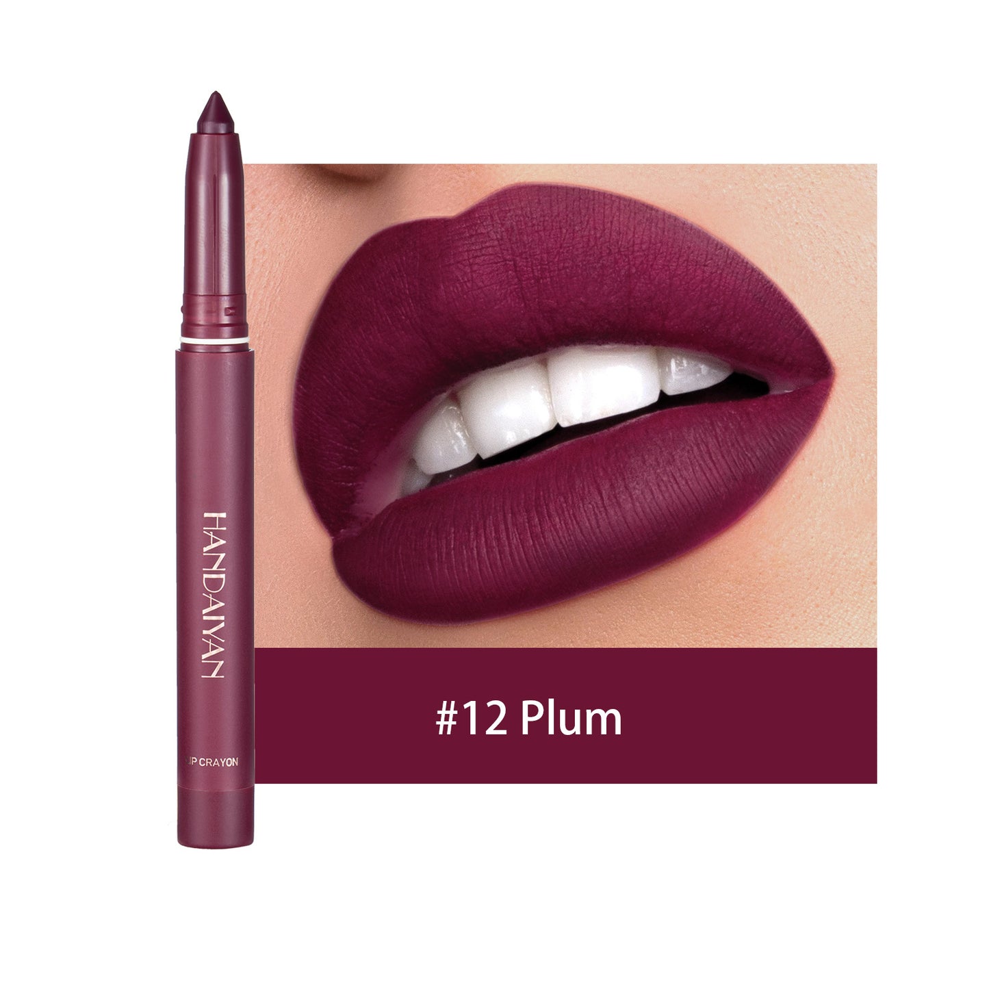 LS06 Not Easy to Fade No Stain on Cup Lipstick Pen Matte Lip Liner Dual-Use Lipstick