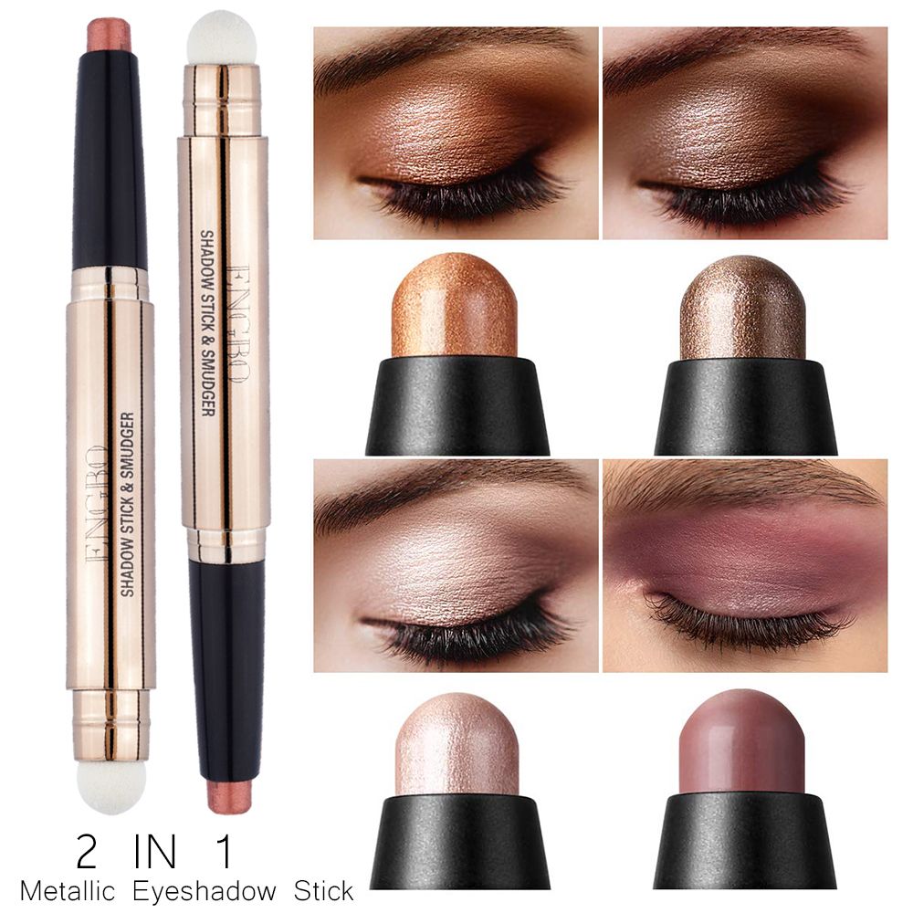 ES10 New Double-Headed Monochrome Eyeliner Pen Pearlescent Crouching Silkworm Eyeshadow Highlight Not Smudge Beauty Makeup