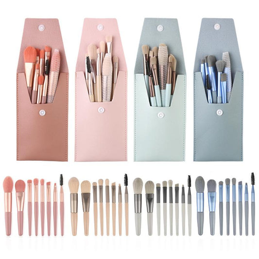 New Mini 8 Makeup Brushes Set Eye Shadow Brush Lash Comb Blush Loose Powder Brush Makeup Brush