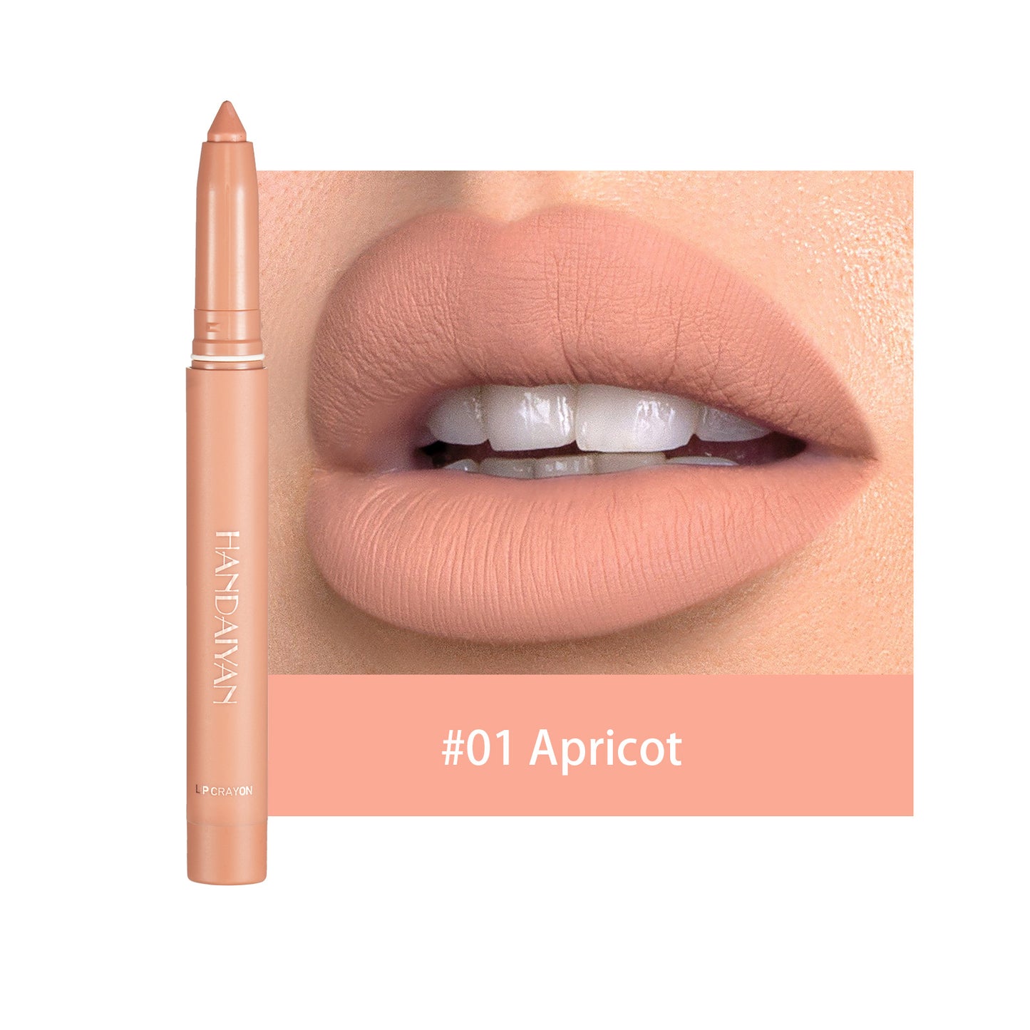 LS06 Not Easy to Fade No Stain on Cup Lipstick Pen Matte Lip Liner Dual-Use Lipstick