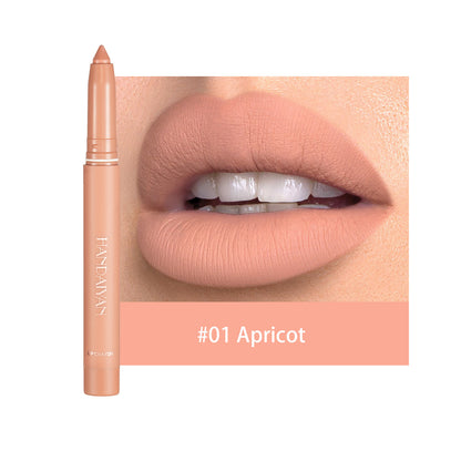 LS06 Not Easy to Fade No Stain on Cup Lipstick Pen Matte Lip Liner Dual-Use Lipstick