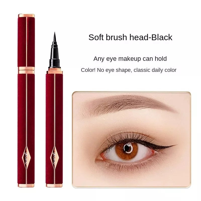 EL08 New Year Red Velvet Eyeliner Waterproof Sweat-Proof Long Lasting Non Smudge Quick-Drying Liquid Eyeliner Brush Head