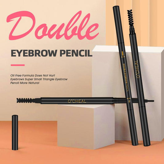 Eb01 Triangle Core Double-Headed Bevel Thin Head Eyebrow Pencil Durable Waterproof and Sweatproof Smear-Proof Makeup