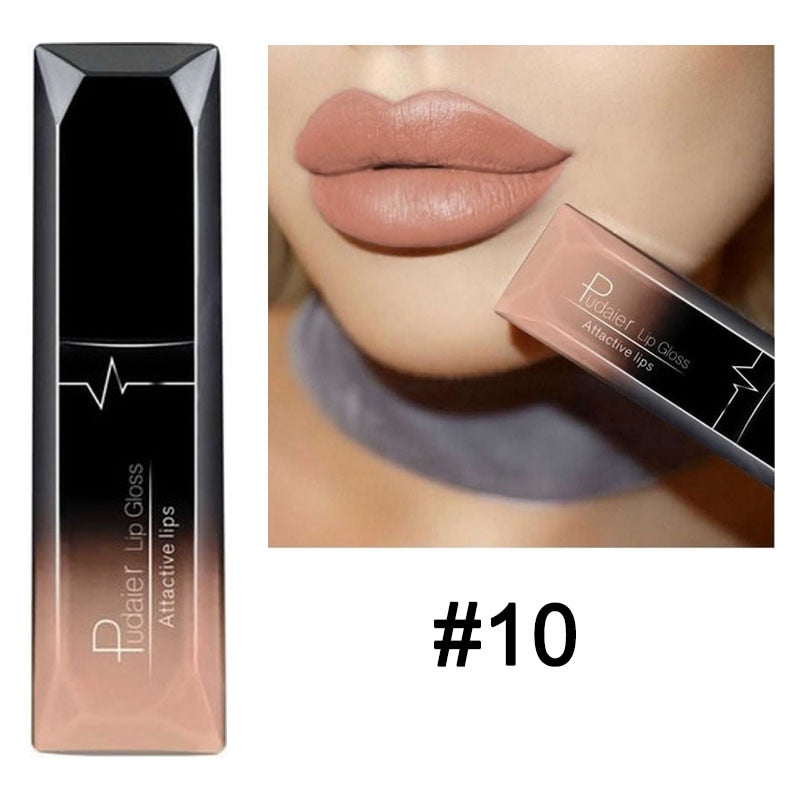 Waterproof Nude Matte Velvet Glossy Lip Gloss 21 Colors Women Fashion