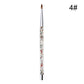 New Glitter Handle Nail Art Brush for Acrylic Powder 100% Nylon Manicure Acrylic Nails Round Nail Art Brush With Liquid 7 Sizes