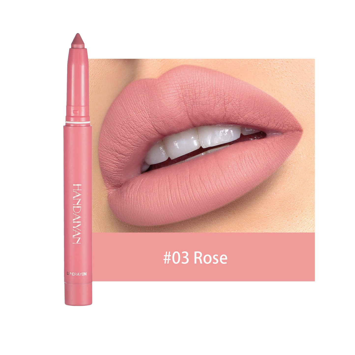 LS06 Not Easy to Fade No Stain on Cup Lipstick Pen Matte Lip Liner Dual-Use Lipstick