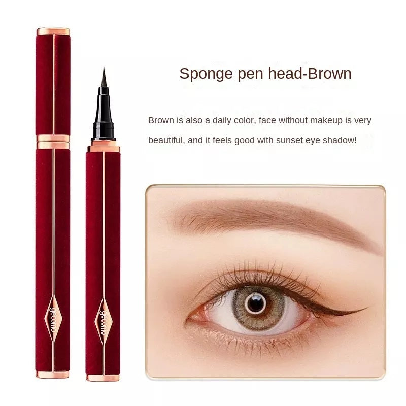 EL08 New Year Red Velvet Eyeliner Waterproof Sweat-Proof Long Lasting Non Smudge Quick-Drying Liquid Eyeliner Brush Head