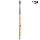 New Glitter Handle Nail Art Brush for Acrylic Powder 100% Nylon Manicure Acrylic Nails Round Nail Art Brush With Liquid 7 Sizes