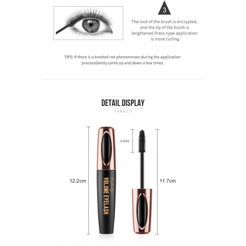 MS04 Fengying Thick Curl 4D Mascara Black Waterproof Not Smudge Everlong Mascara