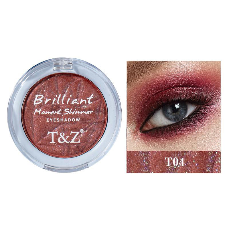 Es06 Eye Shadow Shimmering Powder Shimmer Thin and Glittering Long Lasting Smear-Proof Makeup