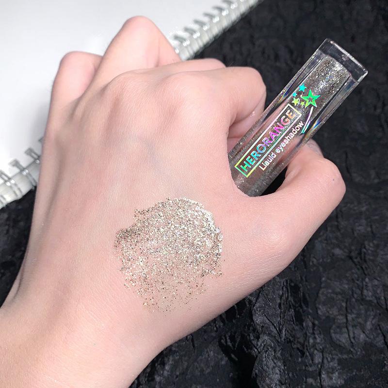 Es01 Liquid Eye Shadow Shimmer Sequins Highlight Crouching Silkworm Liquid Eye Shadow