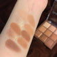 Es04 Chocolate Nine Colors Eye Shadow Plate Thin and Glittering Pearlescent Daily Earth Color Niche Crouching Silkworm Brightening New