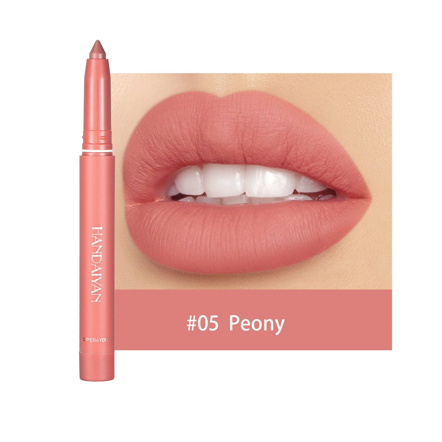 LS06 Not Easy to Fade No Stain on Cup Lipstick Pen Matte Lip Liner Dual-Use Lipstick