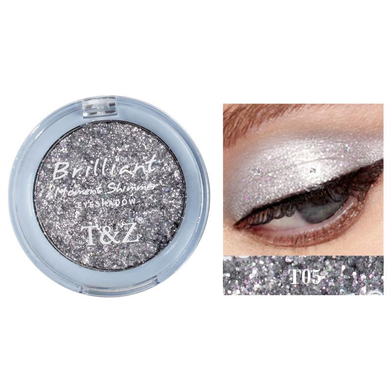 Es06 Eye Shadow Shimmering Powder Shimmer Thin and Glittering Long Lasting Smear-Proof Makeup