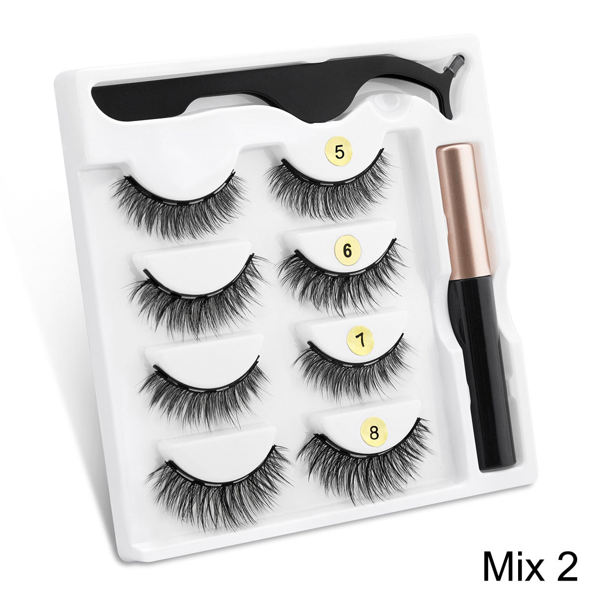 YAPEMAKER Magnetic Eyelashes 3D False Mink Eyelashes Magnet Lashes Magnetic Eyeliner&Tweezer Set Makeup Pestañas Magneticas