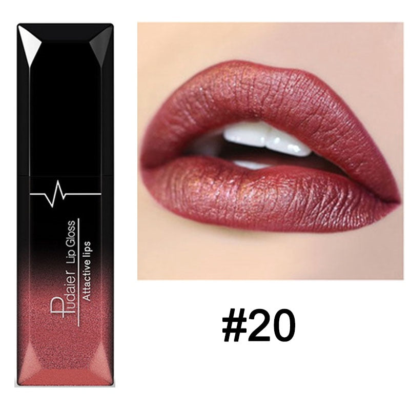 Waterproof Nude Matte Velvet Glossy Lip Gloss 21 Colors Women Fashion