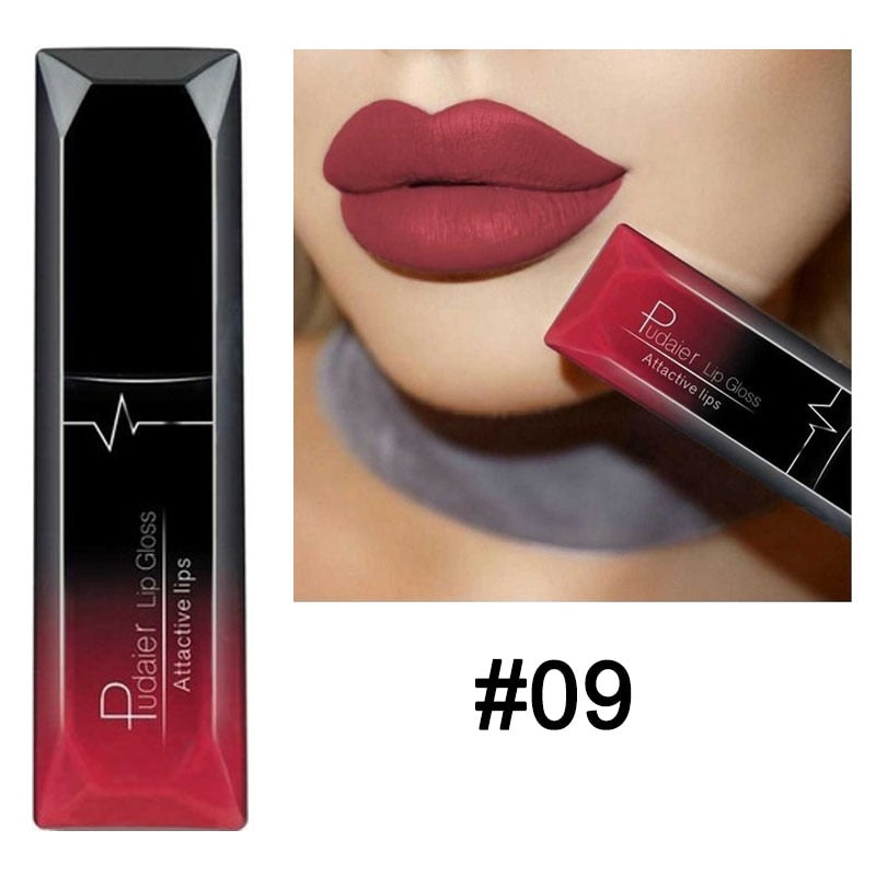 Waterproof Nude Matte Velvet Glossy Lip Gloss 21 Colors Women Fashion