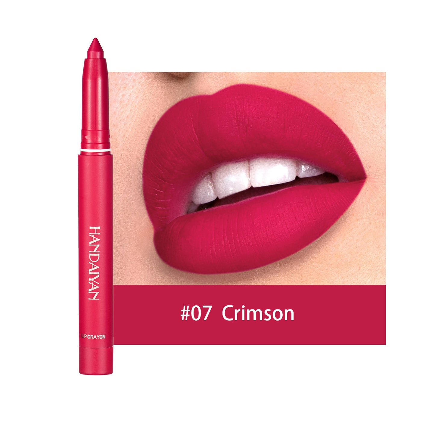 LS06 Not Easy to Fade No Stain on Cup Lipstick Pen Matte Lip Liner Dual-Use Lipstick