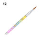 New Glitter Handle Nail Art Brush for Acrylic Powder 100% Nylon Manicure Acrylic Nails Round Nail Art Brush With Liquid 7 Sizes