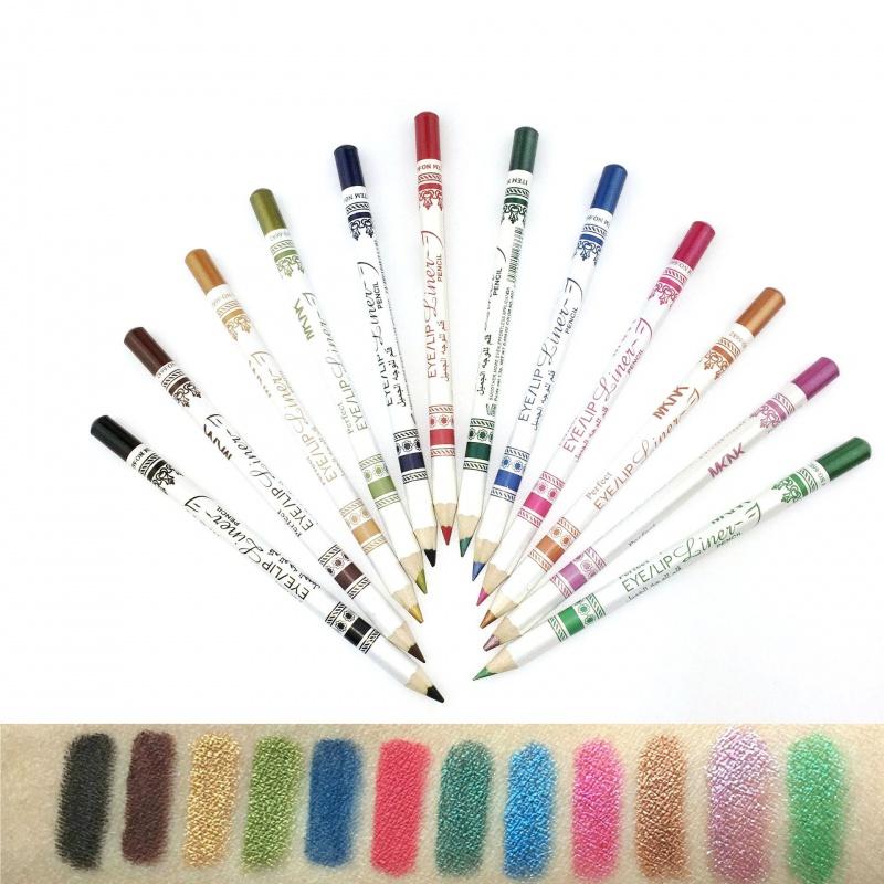 EL07  12 Color Mousse Eye Shadow Glue Pen Eyebrow Pencil Eyeliner Lip Liner Highlight Stick Set