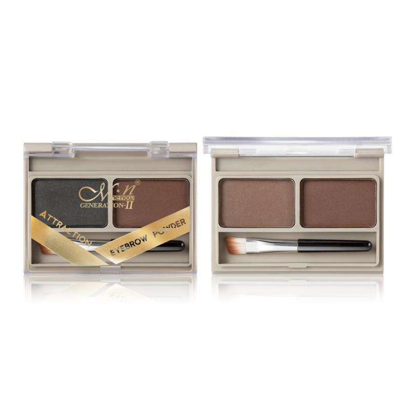 Two-Tone Eyebrow Powder with Eyebrow Brush Eyeliner Natural Three-Dimensional Waterproof and Sweat-Proof