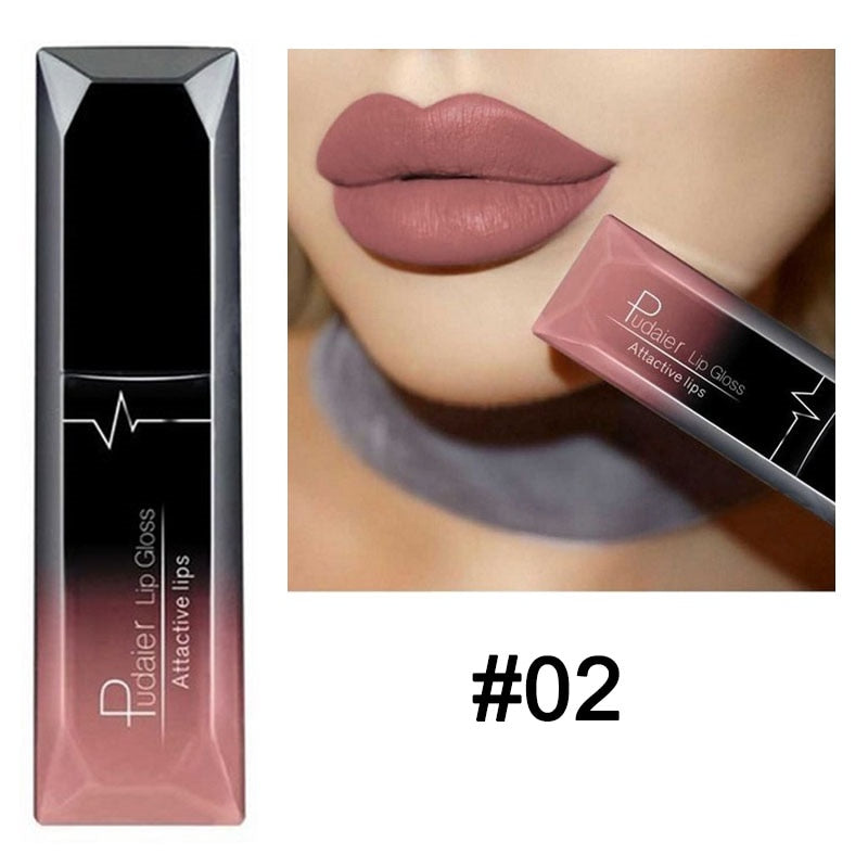 Waterproof Nude Matte Velvet Glossy Lip Gloss 21 Colors Women Fashion