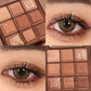 Es04 Chocolate Nine Colors Eye Shadow Plate Thin and Glittering Pearlescent Daily Earth Color Niche Crouching Silkworm Brightening New